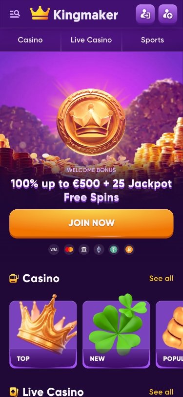 Image: Kingmaker Casino: Erfahrungen, Bonus und Spielangebot im Überblick